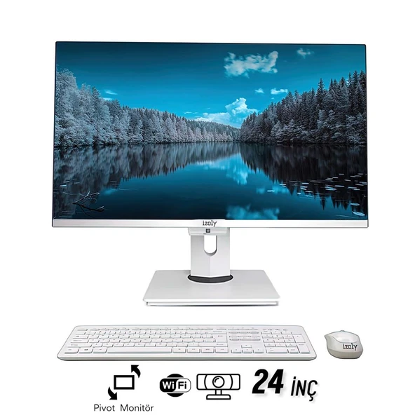 İzoly P500 İ5-10400 8GB 128GB 24" FHD Webcam  Pivot All In One Bilgisayar ürün görseli 1
