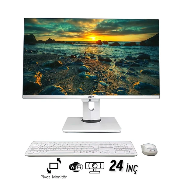 İzoly P505 İ5-12400 16GB 512GB 24" FHD Webcam  Pivot All In One Bilgisayar ürün görseli 1