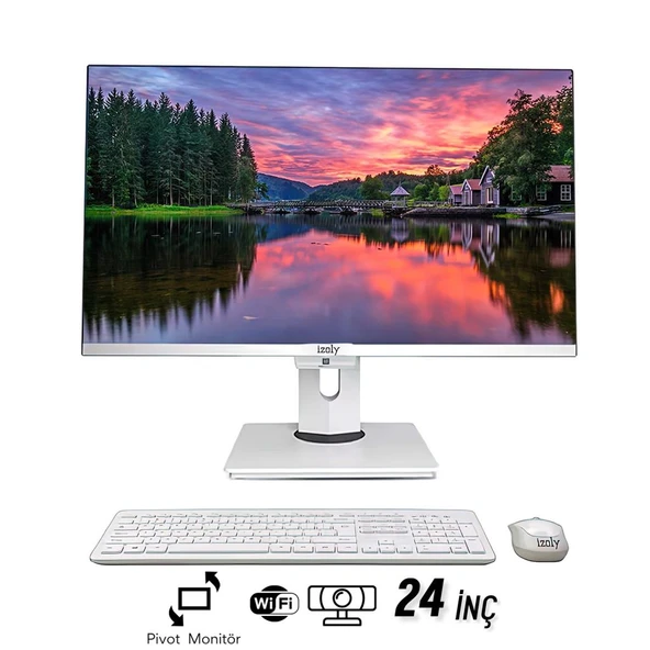 İzoly P501 İ5-10400 8GB 256GB 24" FHD Webcam  Pivot All In One Bilgisayar ürün görseli 1