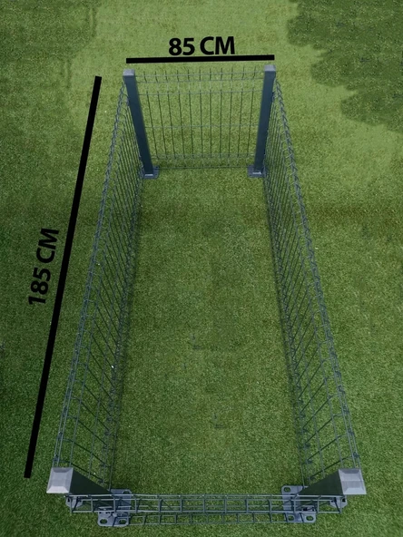 Renklievim OnlineMezarlık, Kolay Kurulum Mezarlık Antrasit, Mezarlık alanı çevirme 85x185CM ürün görseli 1