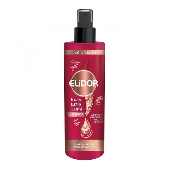 Elidor Brezilya Keratin Terapisi Sıvı Saç Bakım Sütü 200 Ml ürün görseli 1