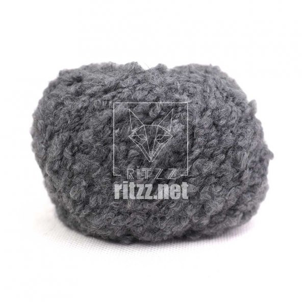 Knit Me Curly Alpaca KC09 Gri - Resim 2