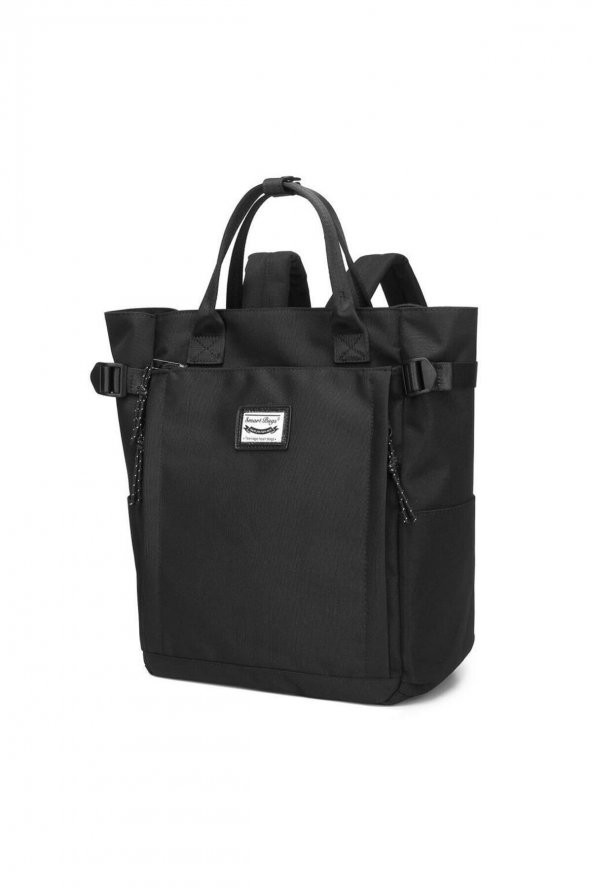 Bagacar Smart Bag 3194 Okul ve Günlük Laptop Bölmeli Sırt Çantası Siyah ürün görseli 1