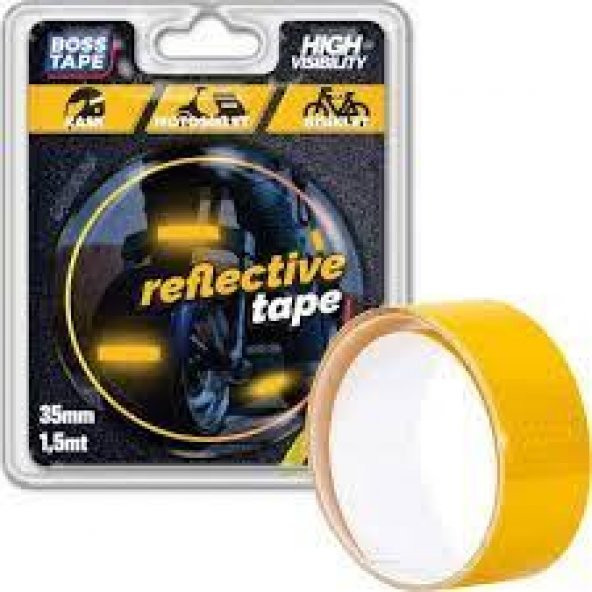 Boss Tape Beyaz Reflektif Bant Petekli 35X1,5MT ürün görseli 1