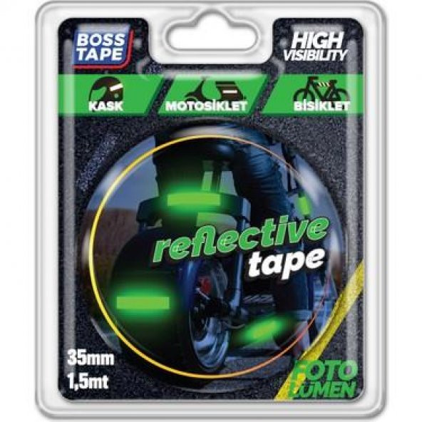 Boss Tape Fosforlu Fotolümen Reflektif Bant 35X1,5MT ürün görseli 1