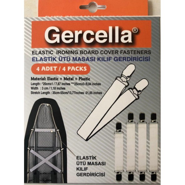GERCELLA ELASTİK ÜTÜ MASASI KILIFI ÖRTÜSÜ-BEZİ GERDİRİCİSİ ürün görseli 1