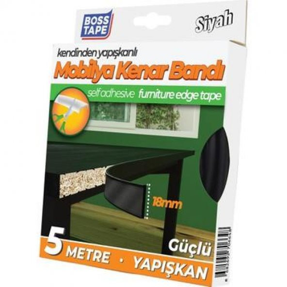 Boss Tape Mobilya Kenar Bandı Siyah ürün görseli 1