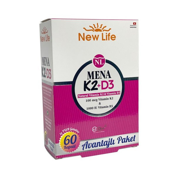New Life Mena K2 + D3 Avantaj Paketi 60 Kapsül ürün görseli 1