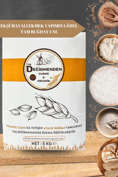 Ekşi Mayalı Ekmek Yapımına Özel Tam Buğday Unu - 5 Kilo ürün görseli 1