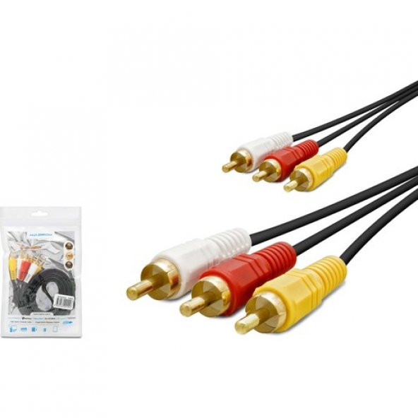 Hadron HDX1038(4592) Kablo 3rca To 3rca 1.5 mt ürün görseli 1