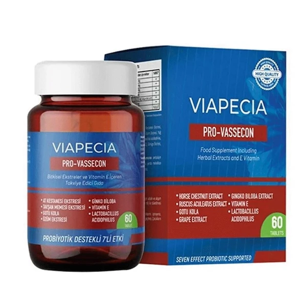 Viapecia Pro-Vassecon Takviye Edici Gıda 60 Tablet ürün görseli 1