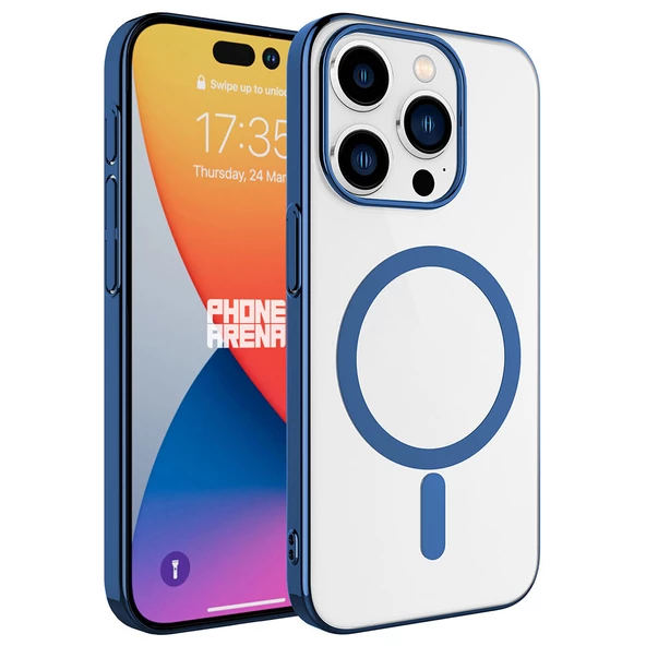 iPhone 15 Pro Kılıf Wireless Şarj Özellikli Pixel Magsafe Kapak ürün görseli 1