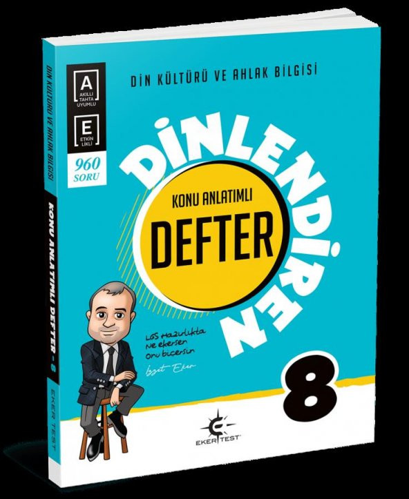 8. Sınıf Din Kültürü ve Ahlak Bilgisi Dinlendiren Defter Eker Test ürün görseli 1