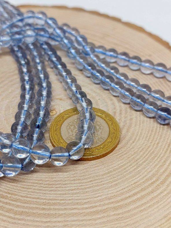 Topaz Taşı YARIM Dizi 6mm (18cm uzunluğundadır) ürün görseli 1