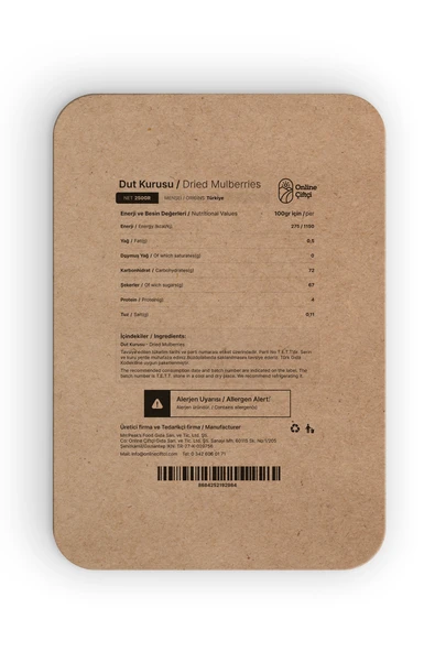 Online Çiftçi Dut Kurusu 4x250Gr - Resim 2