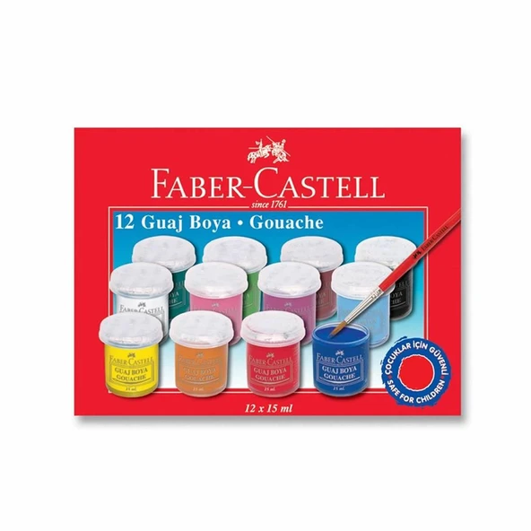 FABER GUAJ BOYA 12 RENK SISE (5170160401) ürün görseli 1