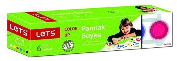 LETS PARMAK BOYA 6 RENK x 25ml (L-5500) - Resim 2