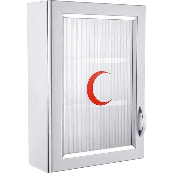 Ecza Dolabı Kapaklı PVC İlk Yardım Dolabı Çelik Ayna 159 ürün görseli 1