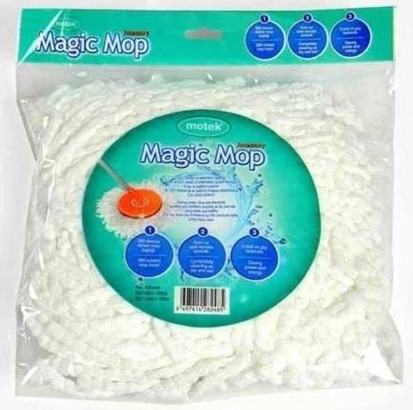 Motek Mop Orjinal Yedek Sap + Püskül - Resim 3