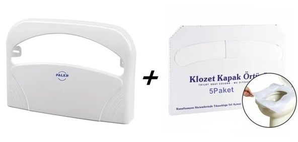 Klozet Kapak Örütüsü 5 Paket 1250 Adet+Palex Beyaz Klozet Örtü Dispenseri ürün görseli 1