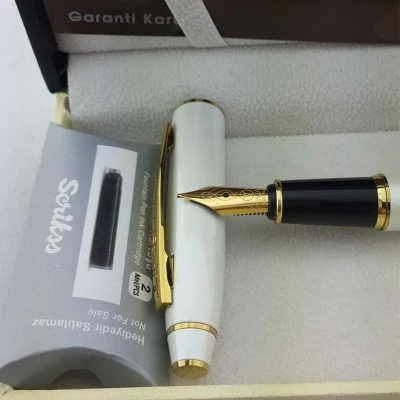 Scrikss 35 kişiye özel beyaz altın dolma kalem ürün görseli 1