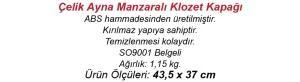 Çelik Ayna Manzaralı Klozet Kapağı - Resim 12