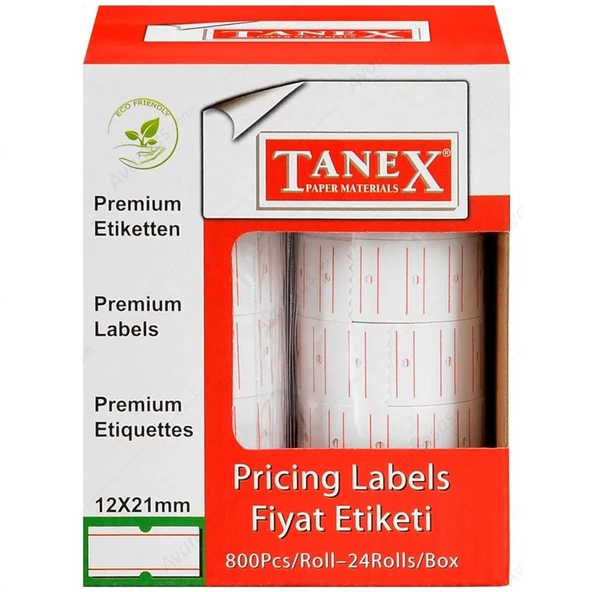 Fiyat Etiket Makinası Yedek Etiket 24 Rulo ürün görseli 1