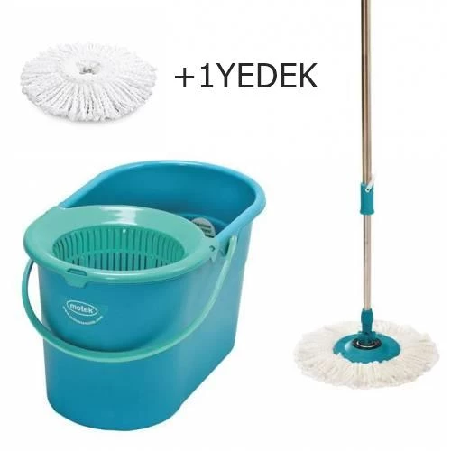 Motek Fix Mop Temizlik Kovası Temizlik Seti+Extra 1Ad Yedek Püskül ürün görseli 1