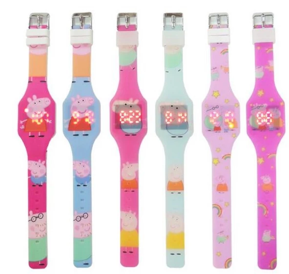 Kumik Peppa Pig Karakterli Led Saat Modelleri ürün görseli 1