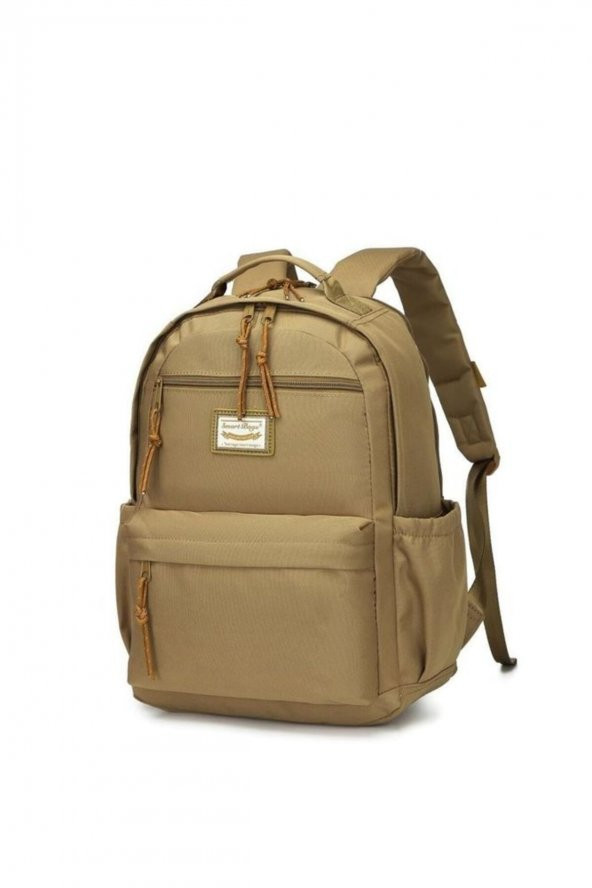 Bagacar Smart Bag 3198 Okul ve Günlük Laptop Bölmeli Sırt Çantası Camel ürün görseli 1