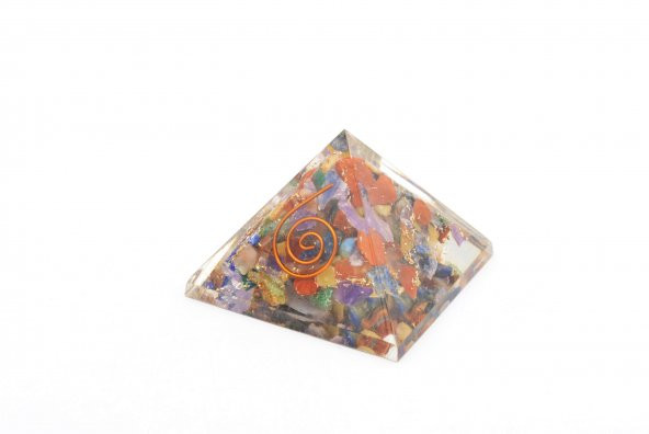 Hakiki Doğal Karışık Taşlı Çakra Orgonit Piramit 36 Gram ürün görseli 1