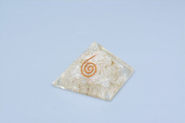 Hakiki Doğal Kristal Kuvars Taşı Orgonit Piramit 33 Gram ürün görseli 1