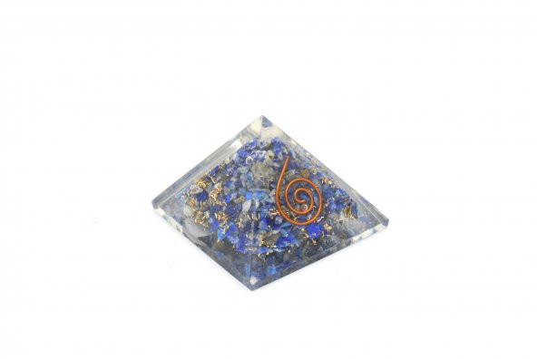 Hakiki Doğal Lapis Lazuli Taşı Orgonit Piramit 35 Gram ürün görseli 1