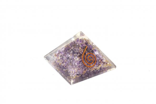 Hakiki Doğal Ametist Taşı Orgonit Piramit 32 Gram ürün görseli 1