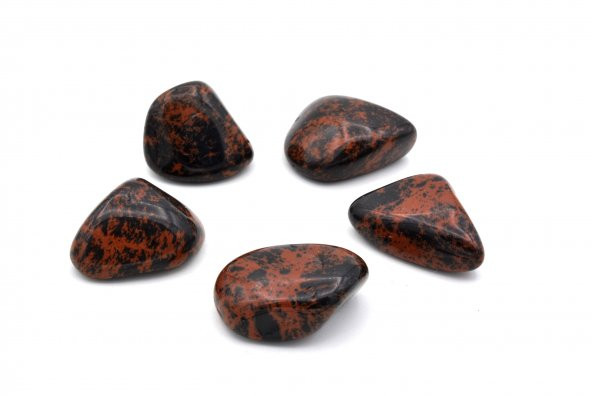 HAKİKİ TAMBURLU DOĞAL MAHOGANY OBSİDYEN KAYA PARÇASI 1.KALİTE ürün görseli 1