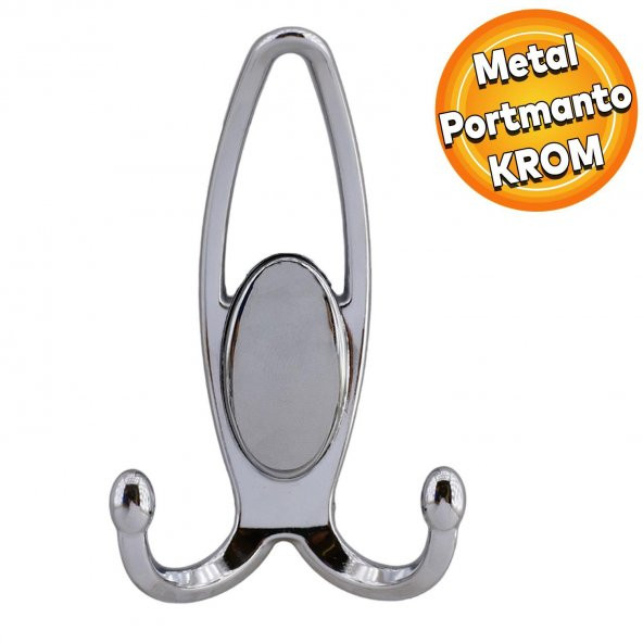 Metax Uzay Portmanto Vestiyer Duvar Askısı Metal Dolap Elbise Askılığı Krom - Krom Kapak ürün görseli 1
