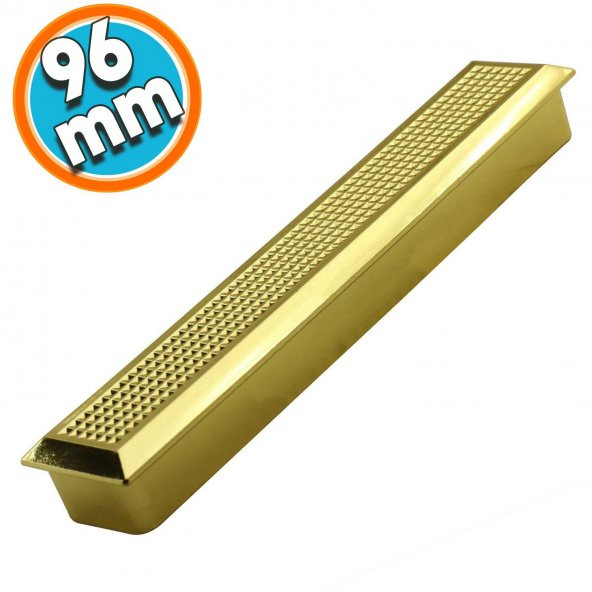 Mobilya Çekmece Dolap Kapak Kulpu Plastik Gold Altın Kulp 96 mm ürün görseli 1