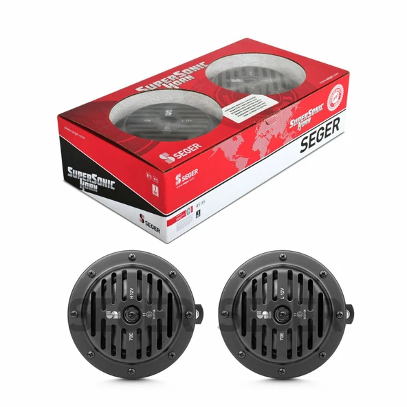 SEGER Seger 70e süpersonik korna 12volt kalın ince takım ürün görseli 1