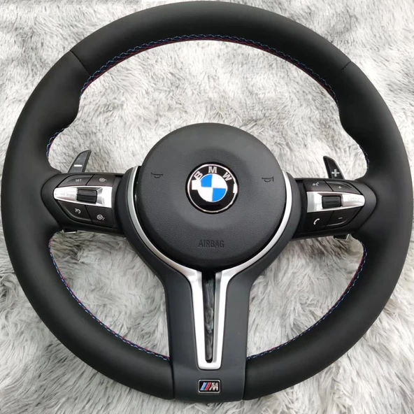 AUTOGP Bmw f20 f22 f30 f32 f33 m3 direksiyon simidi seti paddle shift cruze kontrol airbag ürün görseli 1