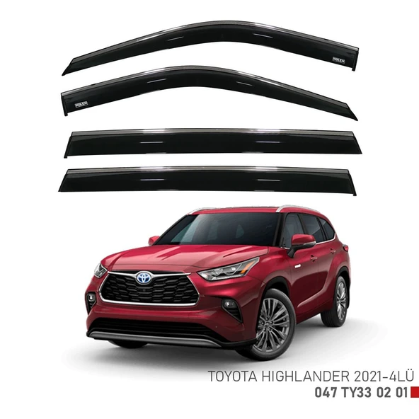 NİKEN Toyota highlander cam rüzgarlığı kromlu niken 2021+ ürün görseli 1