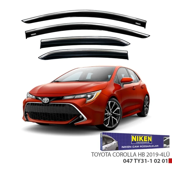 NİKEN Toyota corolla hb cam rüzgarlığı kromlu 2019+ niken ürün görseli 1
