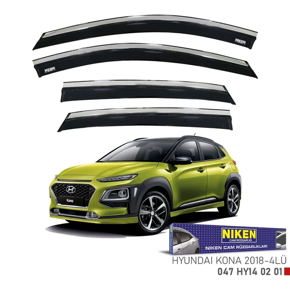 NİKEN Hyundai kona cam rüzgarlığı kromlu niken 2018+ ürün görseli 1