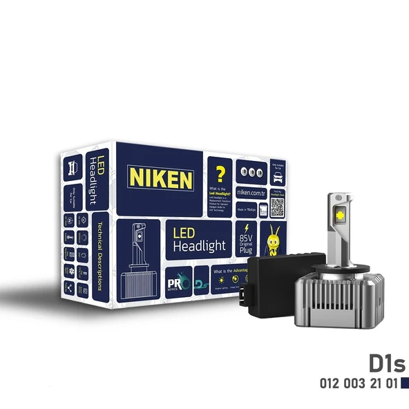 NİKEN D1s led xenon far aydınlatma seti şimşek etkili niken pro 7500lm 2 adet ürün görseli 1