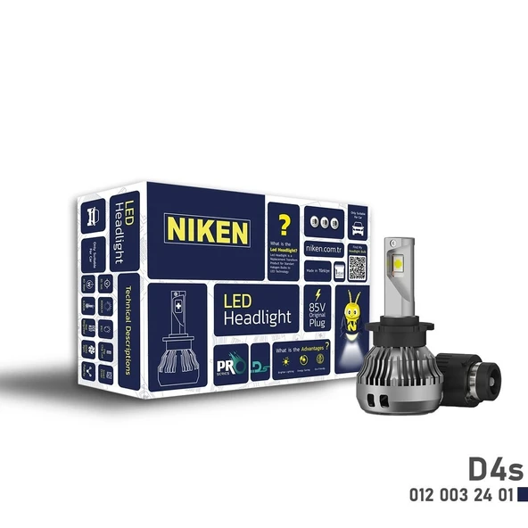 NİKEN D4s led xenon far aydınlatma seti şimşek etkili niken pro 8000lm 2 adet ürün görseli 1