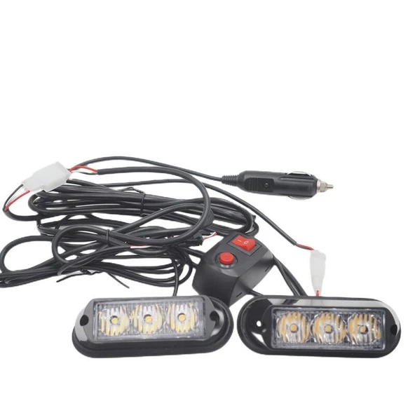 Space Çakar lamba 3x2 led 12w 12-24v sarı-mavi / LAPA197-1 ürün görseli 1
