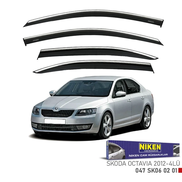 NİKEN Skoda octavia cam rüzgarlığı kromlu 2013+ niken ürün görseli 1