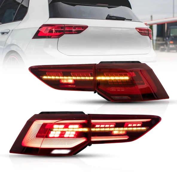 AUTOGP Vw golf 8 stop lambası takımı ledli logosuz 2021+ ürün görseli 1