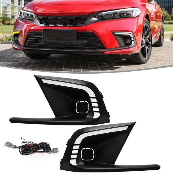 AUTOGP Honda civic fe1 uyumlu drl ön sis gündüz ledi lambası 2021+ ürün görseli 1