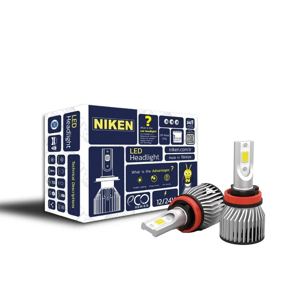 NİKEN H11 led xenon far ampulü seti niken eco 8000lm ürün görseli 1