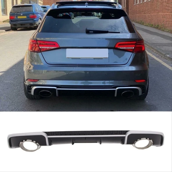 AUTOGP Audi a3 hb rs3 arka tampon difüzörü 2016 / 2019 ürün görseli 1